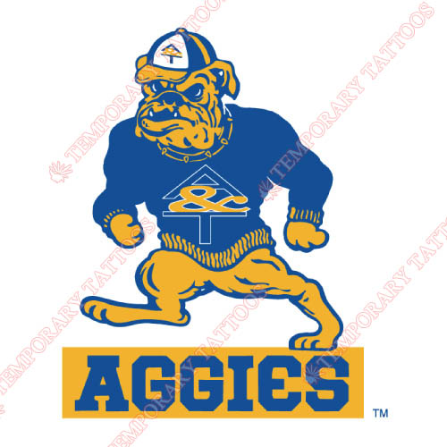 North Carolina A T Aggies Customize Temporary Tattoos Stickers NO.5474